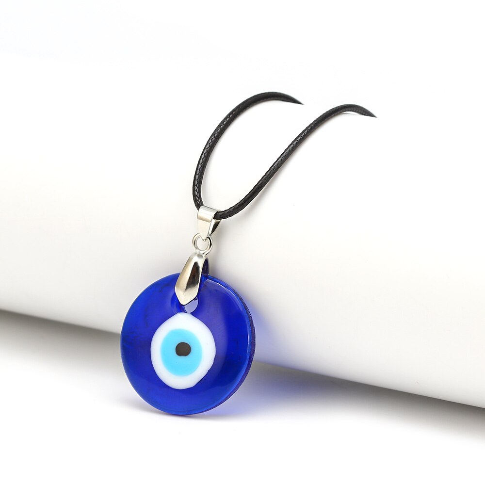 1pc Blue Glass Evil Eye 30mm Evil Eye Charms Necklace Pendants For Women Evil Eye Necklace Jewelry Accessories Findings Making