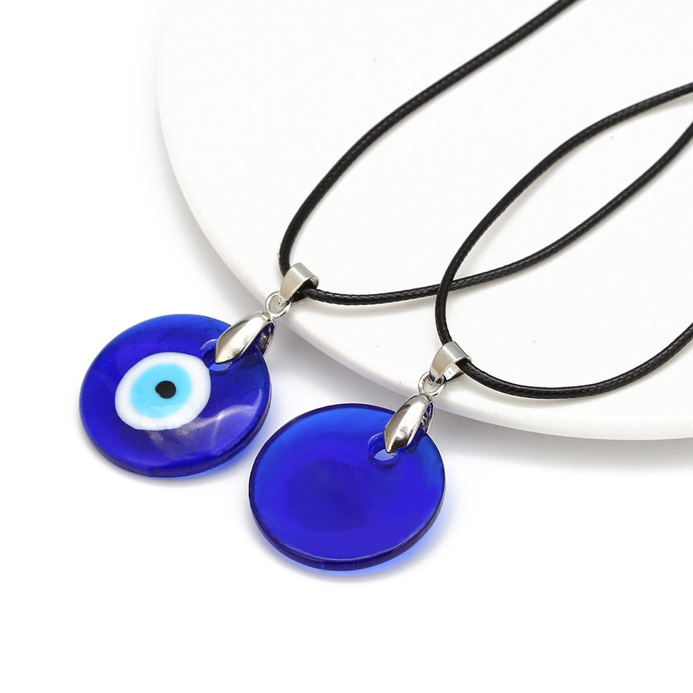 1pc Blue Glass Evil Eye 30mm Evil Eye Charms Necklace Pendants For Women Evil Eye Necklace Jewelry Accessories Findings Making